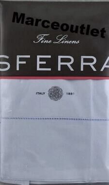 Sferra Celeste Cotton Percale STANDARD Pillowcases Blue/Free Shipping!
